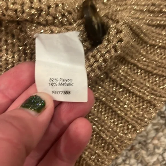 EUC! J Crew Cardigan. Gold. SZ S - Picture 4 of 6